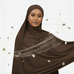 Col hijab jersey Marron 2 mètres