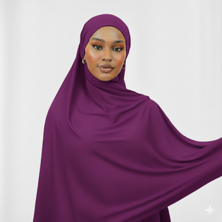 Col hijab jersey Mauve 2 mètres