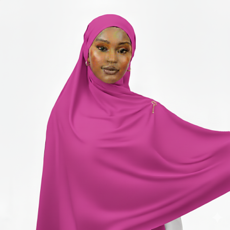 Col hijab jersey Mauve clair 2 mètres