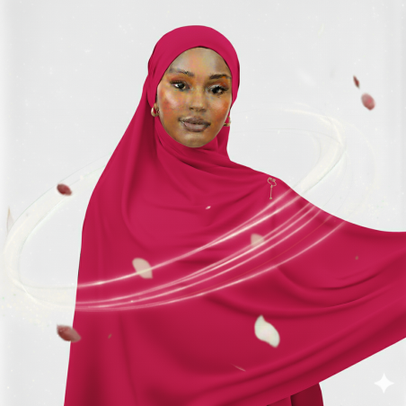 Col hijab jersey Rose1 2 mètres