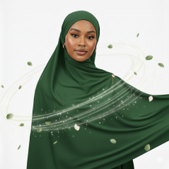 Col hijab jersey Vert 2 mètres
