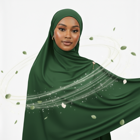Col hijab jersey Vert 2 mètres