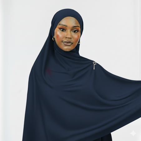 Col hijab jersey Bleu de nuit1 2 mètres