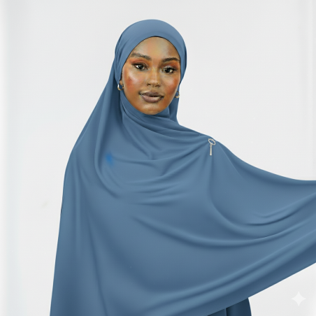 Col hijab jersey Bleu clair2 2 mètres