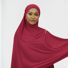 Col hijab jersey Rose4 2 mètres