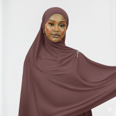 Col hijab jersey Rouge bordeau2 2 mètres