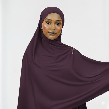 Col hijab jersey Violet 2 mètres