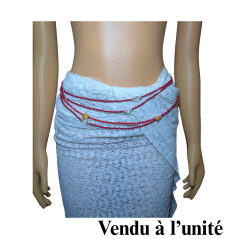 Chaine de taille en cristal rouge