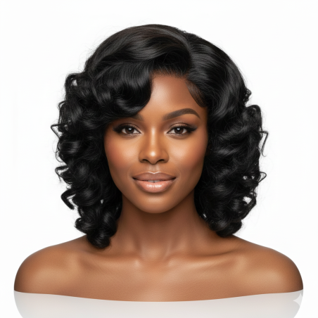 Perruque cheveux Bouclés Vietnamien longueur 14