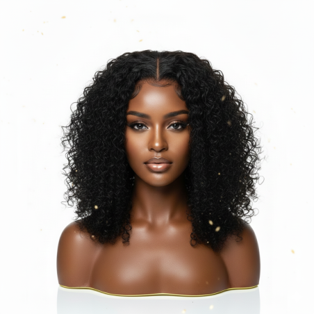 Perruque cheveux naturels frisés longueur 12