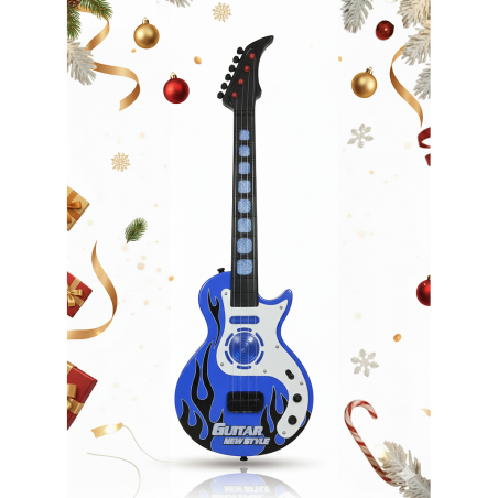Guitare jouet bleu pour enfant
