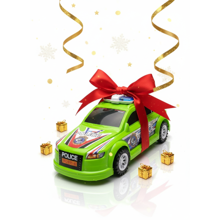 Voiture de police - verte - Aventure pour enfant