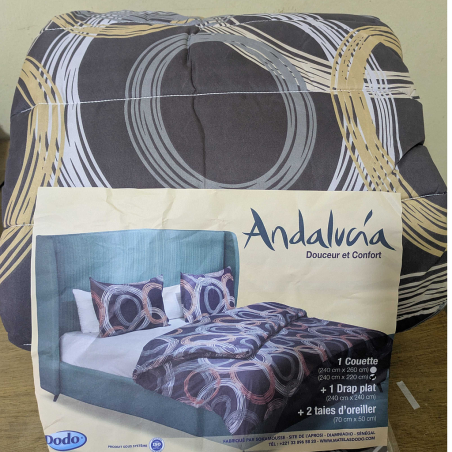 Couette + 1 drap + 2 taies d'oreillers ANDALUCIA 29