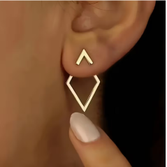 Boucles d'oreille en forme de découpes géométriques élégantes