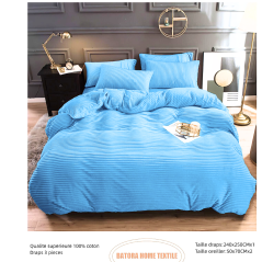 Drap Velours 3 pièces bleu ciel N°6