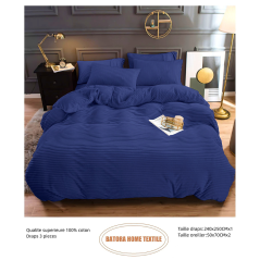 Drap Velours 3 pièces bleu de nuit N°1