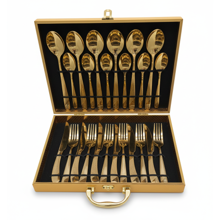 Coffret Couverts Première Dame 24 pièces Or