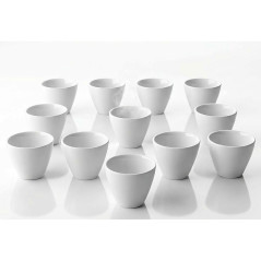 Ensemble 12 tasses porcelaine Anna