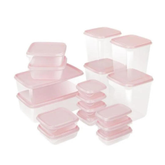 Pot conservation 17piéces Rose clair