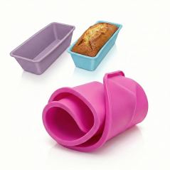 Moule à cake rectangle bleu Silicone