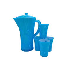 Carafe et 4 gobelet ciré 2