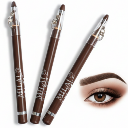 Lot de 3 crayons marron -MILAI XXLVC