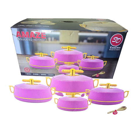 Set de 4 bols 24h  amaze mauve