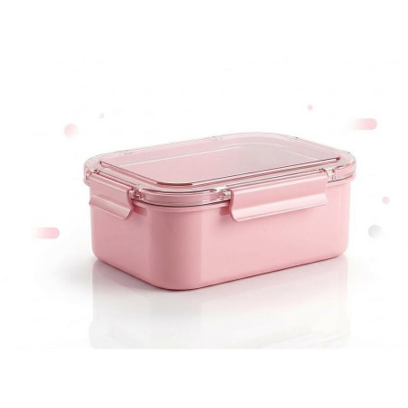 Lunch box en  Inox et plastique rose