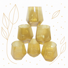 Pack de 6 Verres doré DELI GLASSWARE 310 ml
