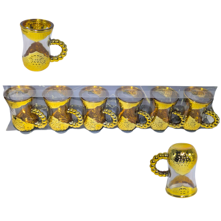 Lot de 6 tasses à thé Gold n°1
