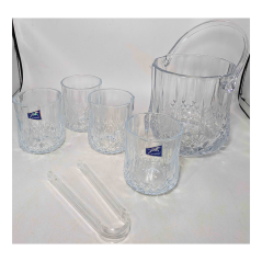 5 pièces Seau à glaçon + 4 verres