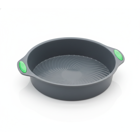 Moule à cake rond gris Silicone 