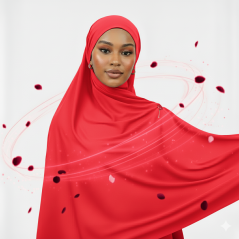 Col hijab jersey Rouge 2 mètres