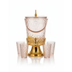 Fontaine Dorée Mélamine avec Robinet et ses 4 verres Première Dame