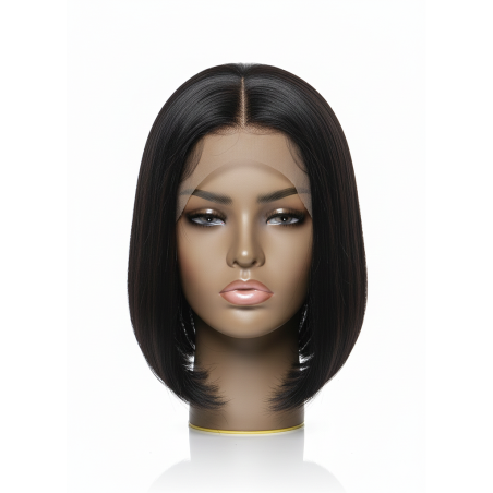 Perruque cheveux naturels raides longueur 10