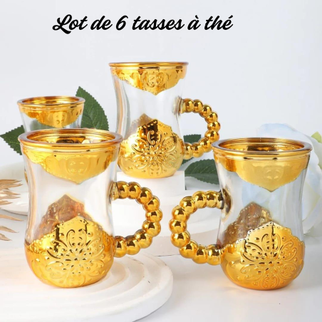 Lot de 6 tasses à thé Gold n°1