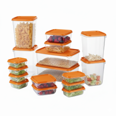 Pot conservation 17 pièces orange