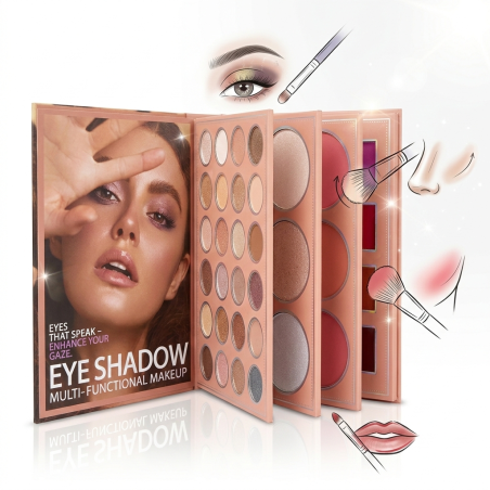 Album Fard à paupière + Poudre + Rouge à lèvre + Blush + Highlighter 57 couleur ONEYIOO