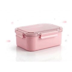 Lunch box en  Inox et plastique rose