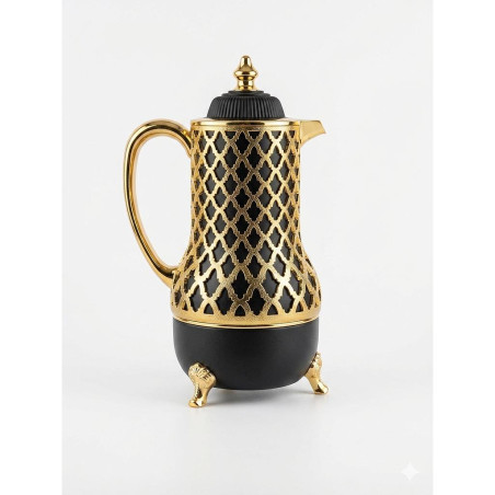 Thermos 24H de luxe Noir Doré 1L