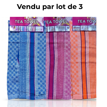Lot de 3 torchons