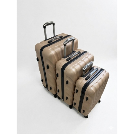 Lot de 3 Valises Rose Gold 23kg 20kg 12kg 