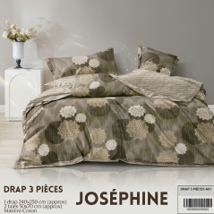 DRAP 3 PIÈCES JOSÉPHINE AA51 DRAP 3 PIÈCES JOSÉPHINE AA51