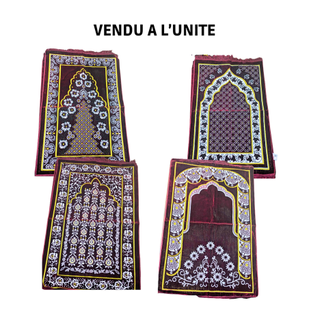 Tapis de Prière en Velours Al BADRI Rouge