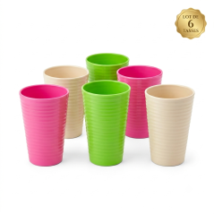 Lot de 6 tasses en mélamine premium