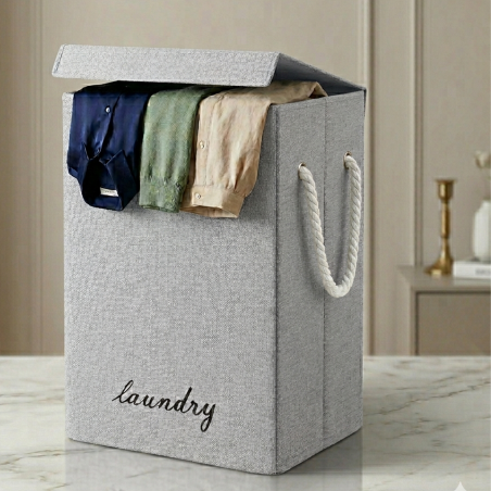 Panier à linge LAUNDRY 40x30x60 CM - Gris