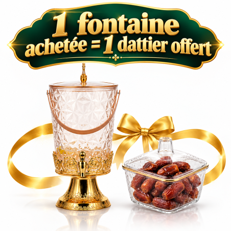 Fontaine Dorée Mélamine avec Robinet et ses 4 verres Première Dame