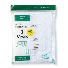 Paquet 3 Sous-vêtements Blanc Taille L