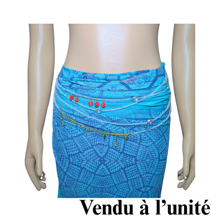 Chaine de taille en cristal blanc